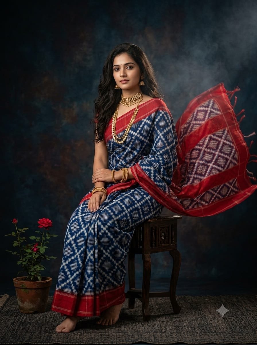 Cotton Saree - PGMRN30-DICSDSBCD-05