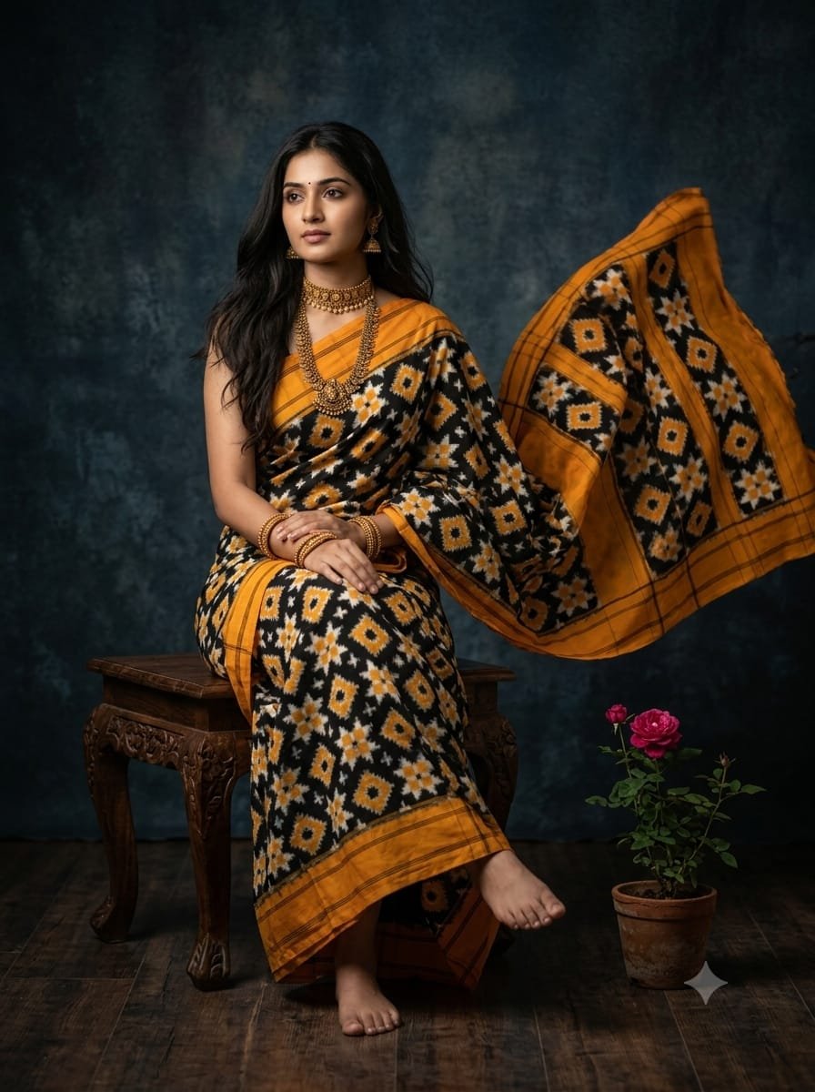 Cotton Saree - PGMRN30-DICSDSBCD-12