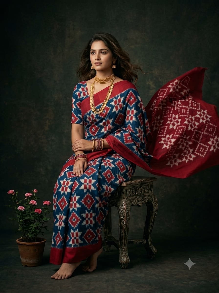 Cotton Saree - PGMRN30-DICSDSBCD-16