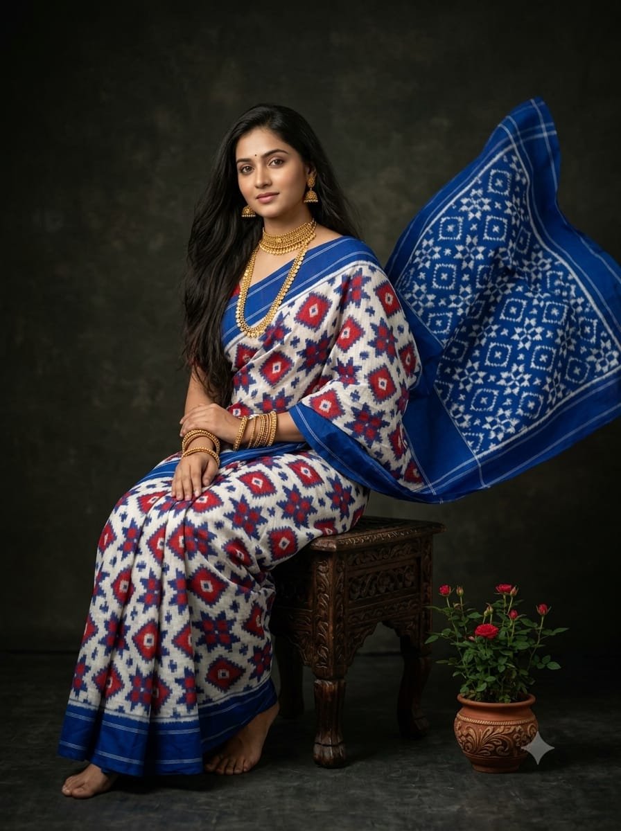 Cotton Saree - PGMRN30-DICSDSBCD-18