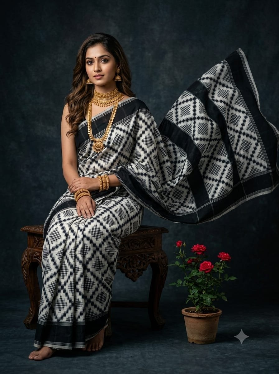 Cotton Saree - PGMRN30-DICSDSBCD-21