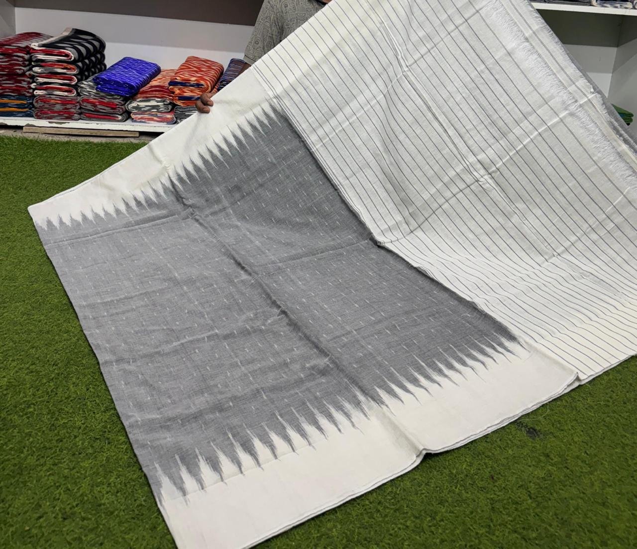 Cotton Saree - PSRGN13-ICTSDZDCD-09