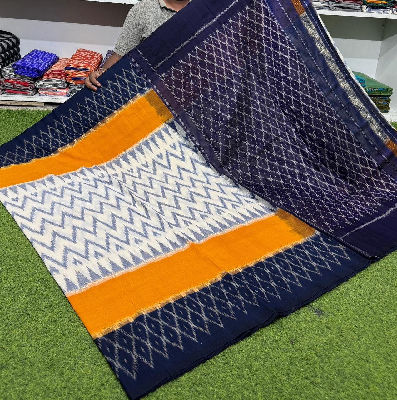 Cotton Saree - PSRGN13-ICTSDZDCD-19