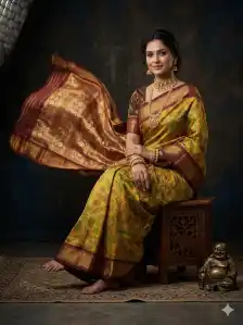 Full Tissue Ikat Sarees