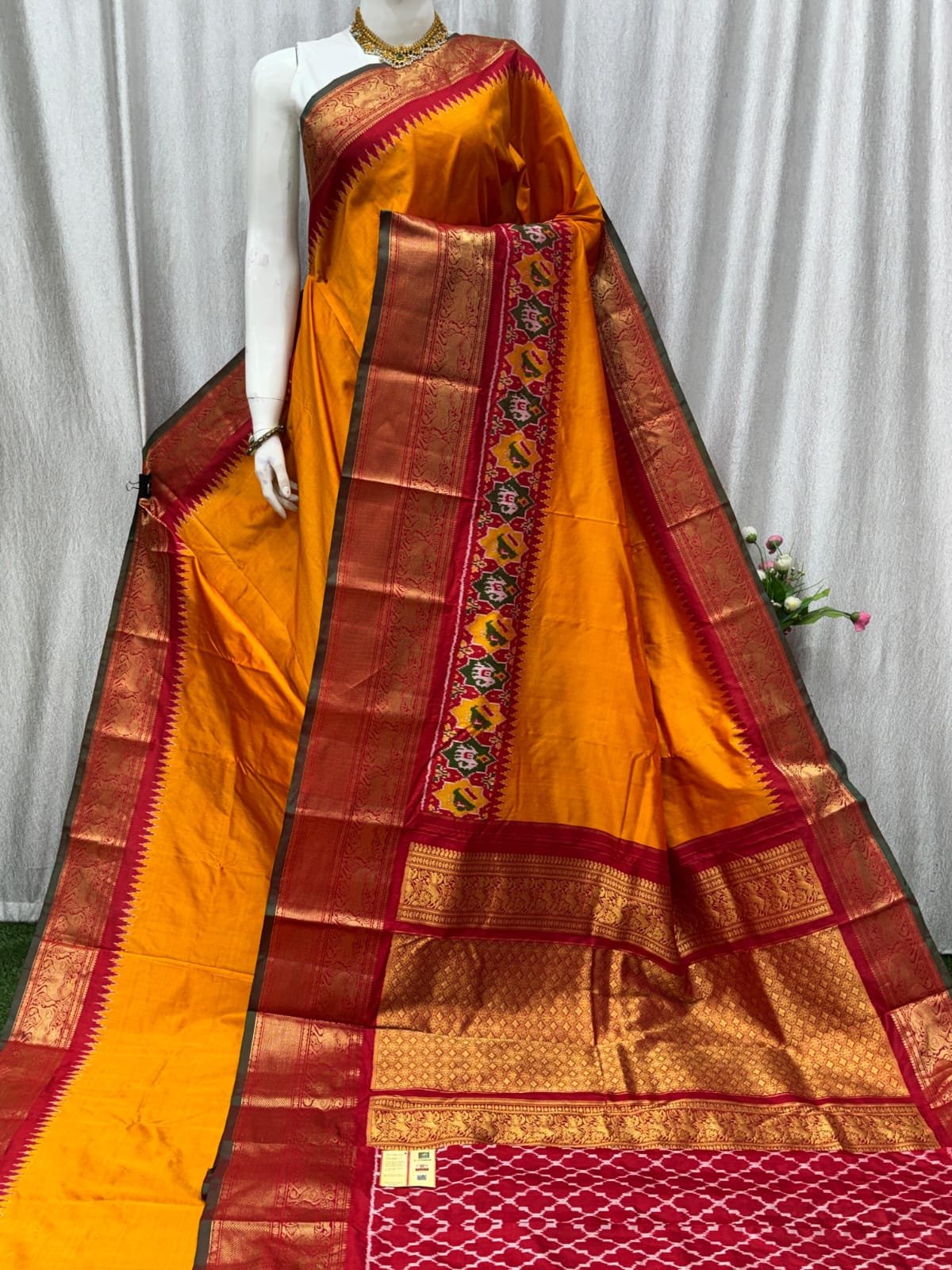 Kanchi Border Ikat - PASKN08-KBRPISEDC-18