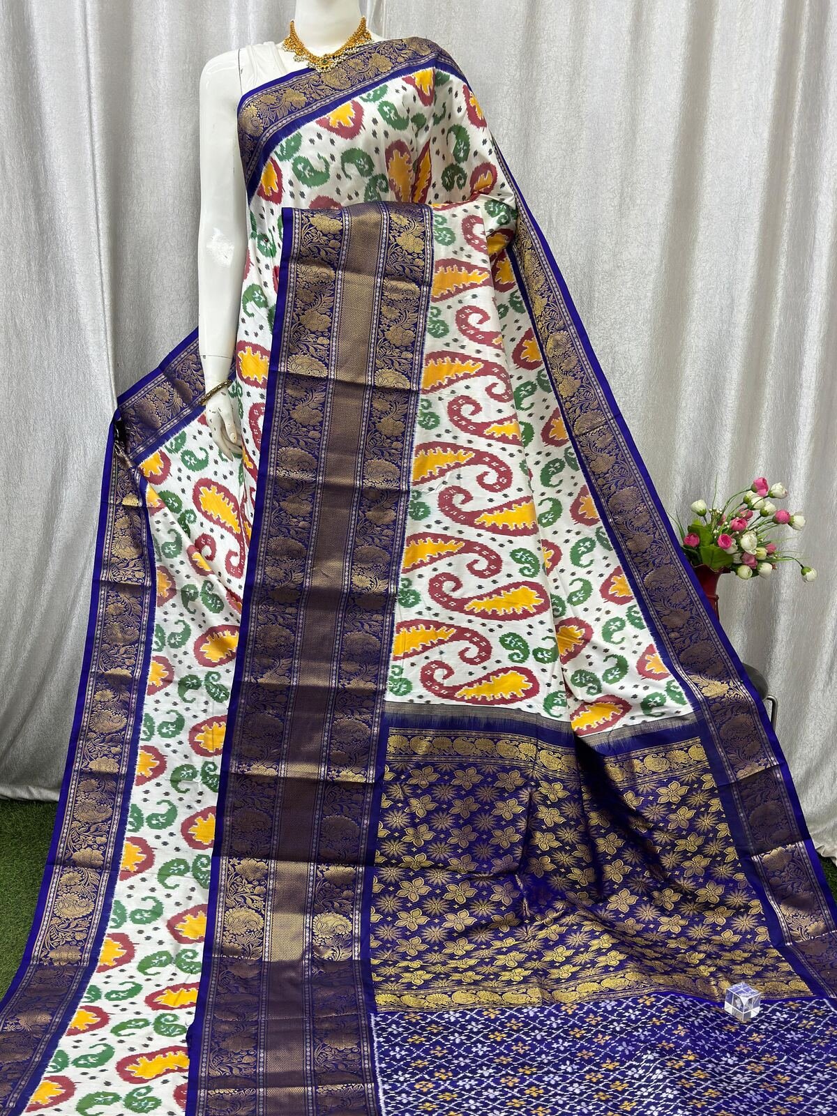 Kanchi Border Ikat - PASKN19-KBRPISEDC-04