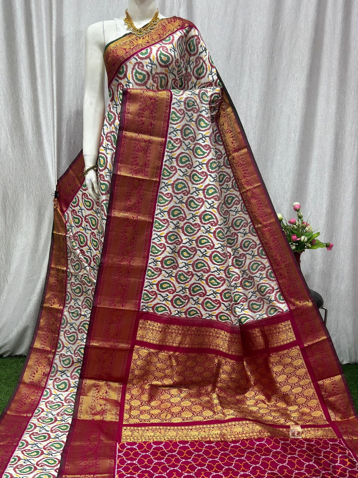 Kanchi Border Ikat - PASKN19-KBRPISEDC-06