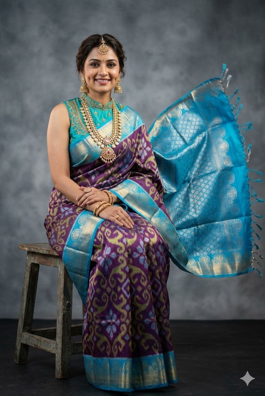 Kanchi Border Ikat - PUSNN27-KBRPCNSCD-19